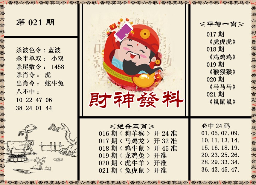 021期财神发料[图]